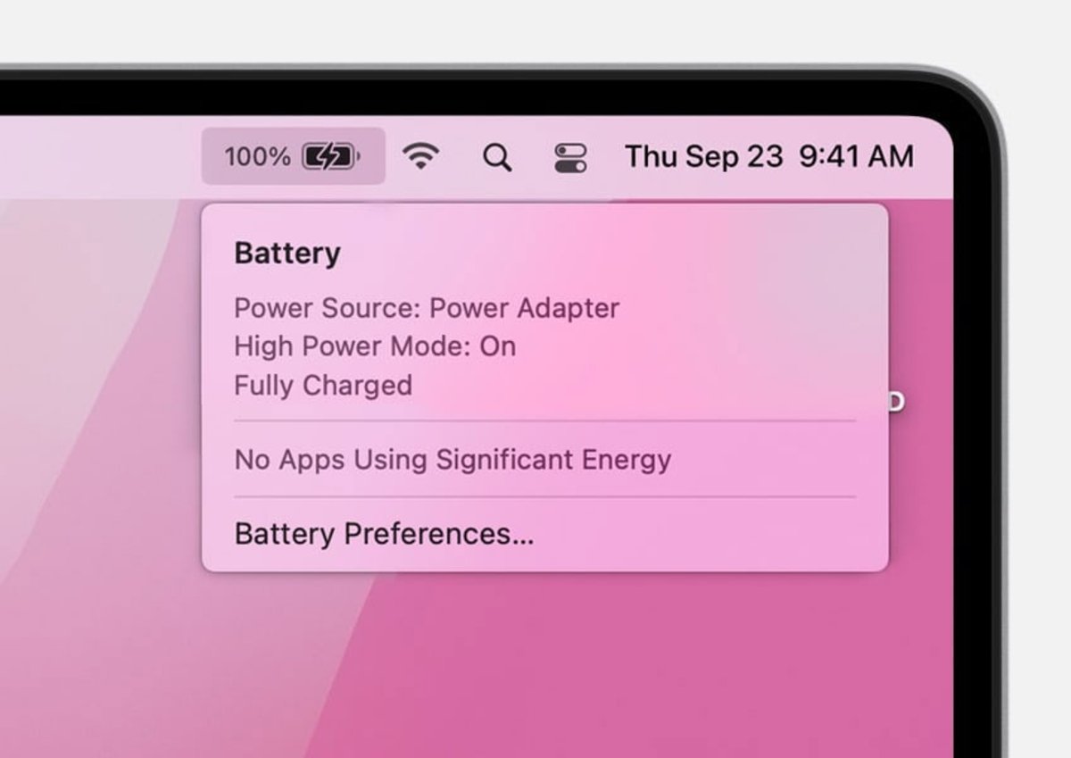 Check the battery mode of the MacBook Pro