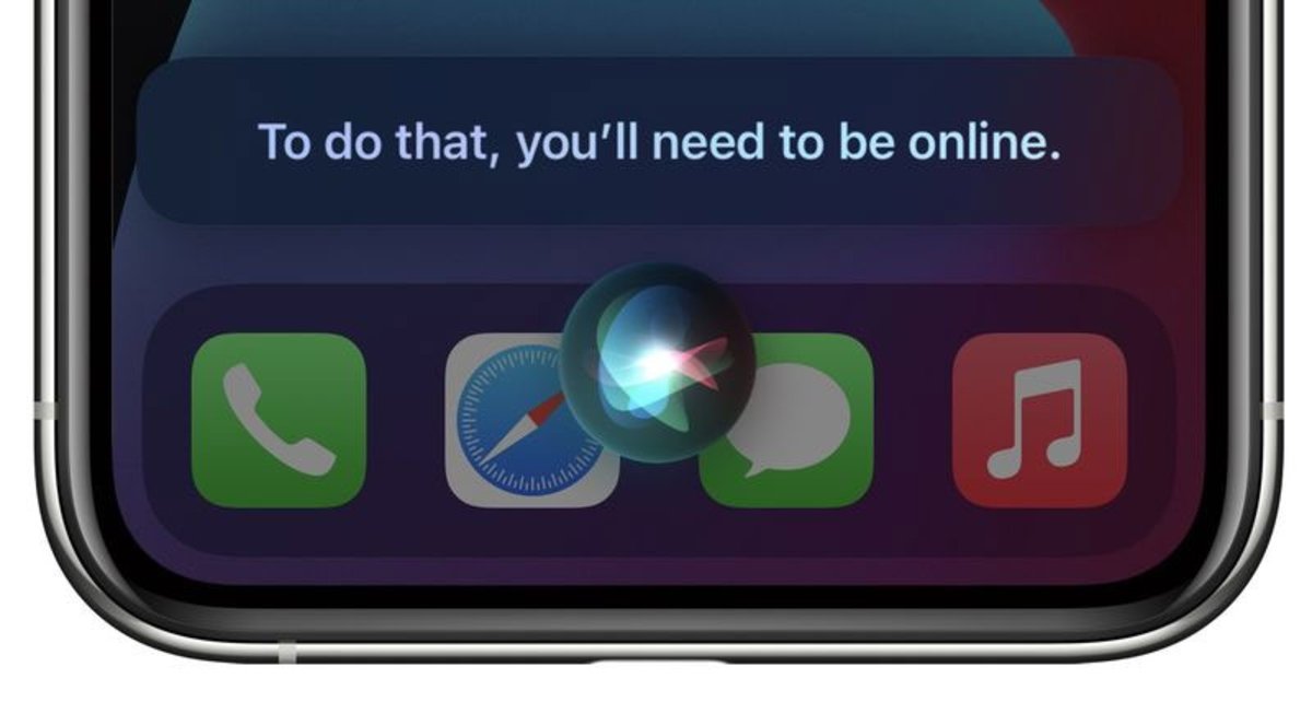 Mensaje de Siri sin conexión a internet