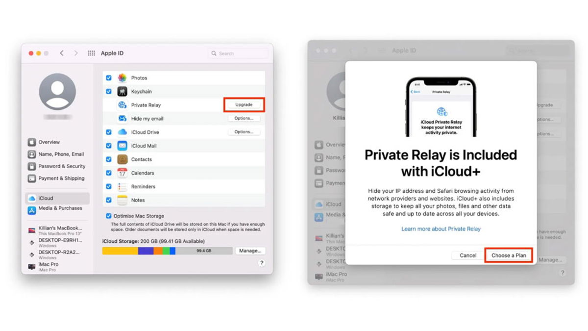 Relay privado iCloud macOS Monterey