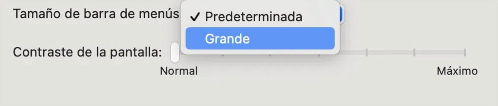 MacOS menu bar size