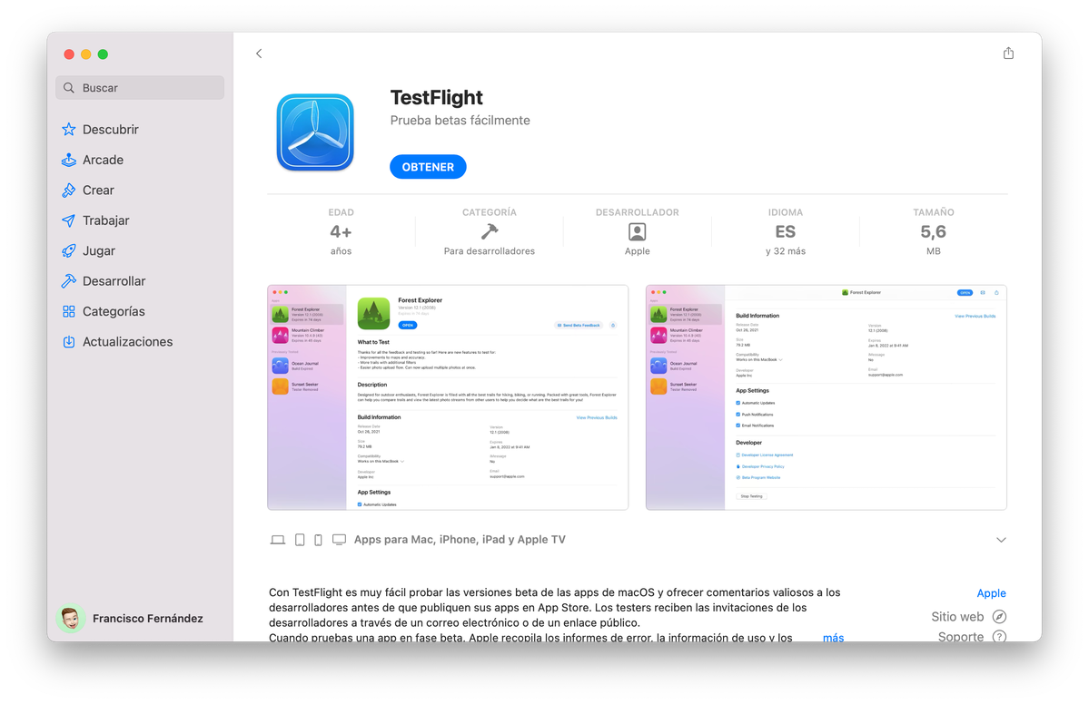 TestFlight ya disponible en Mac: bienvenidas las apps en versiones beta