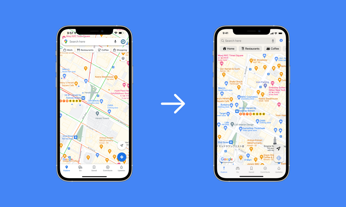 Google Maps  en iPhone