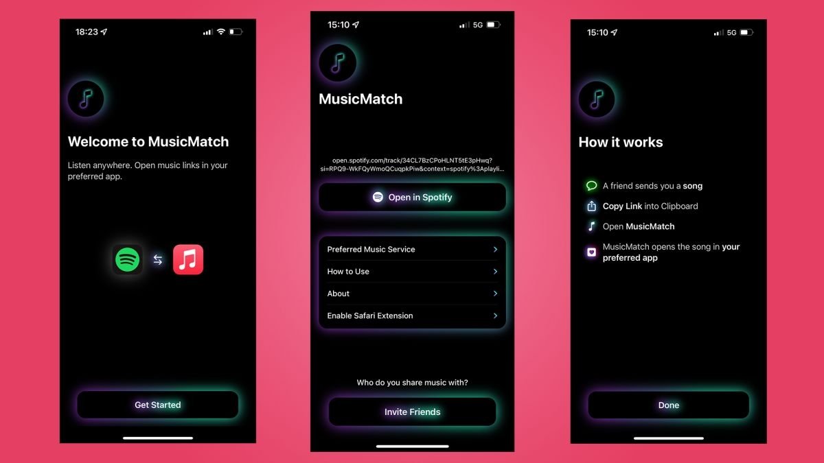 MusicMatch iOS app