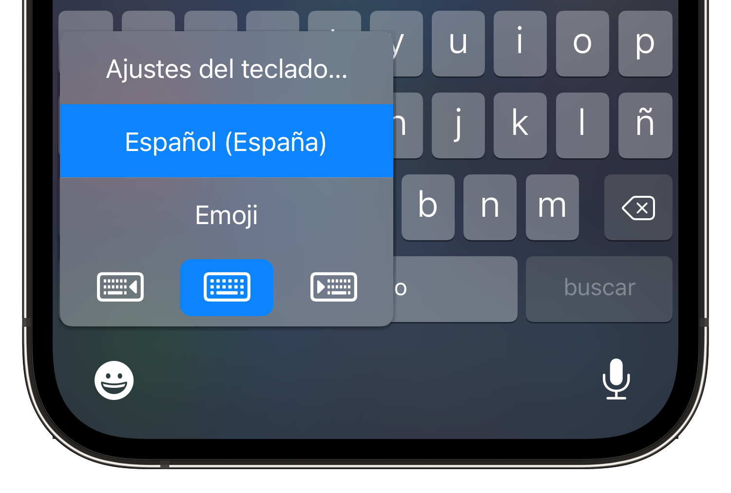 teclado una mano iOS