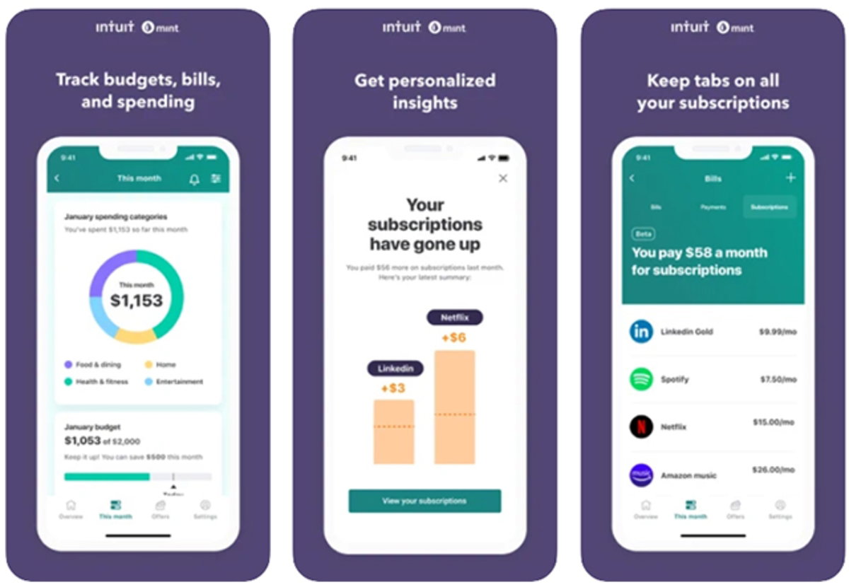 ‎Mint: planificador i rastrejador de pressupostos