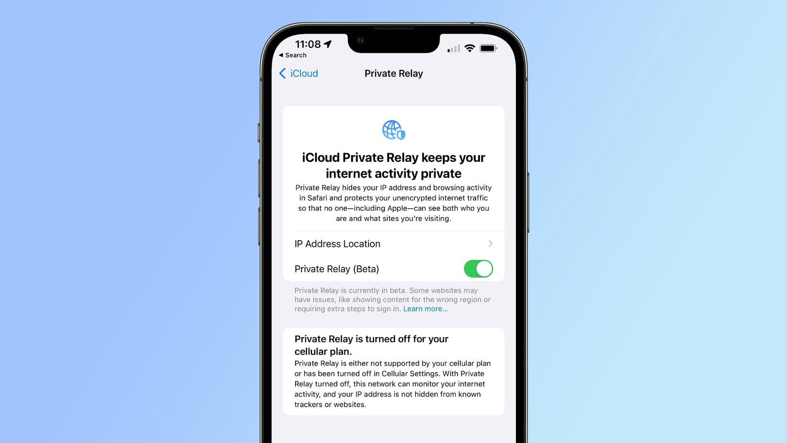 Private Relay iPhone