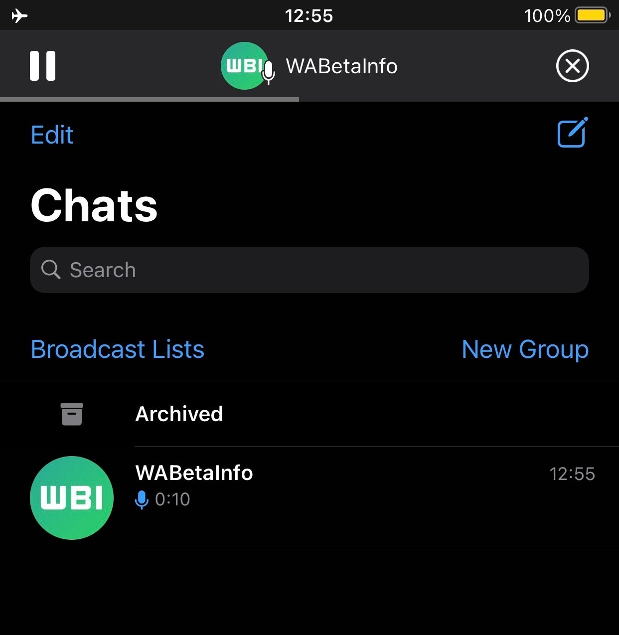 whatsapp audio player