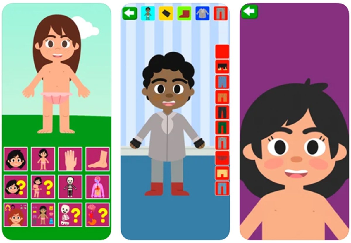 Learn the parts of the body: game full of activities to discover the human body