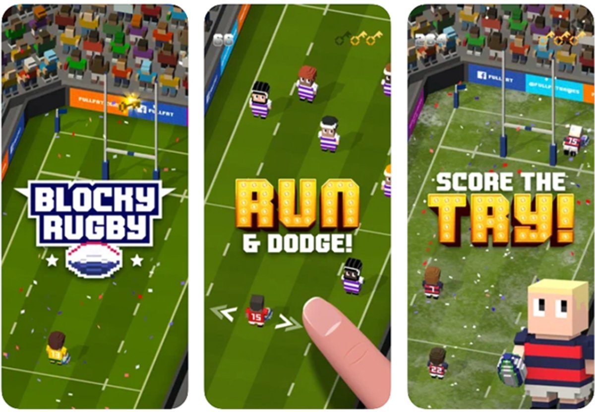 Blocky Rugby: blocky visual style