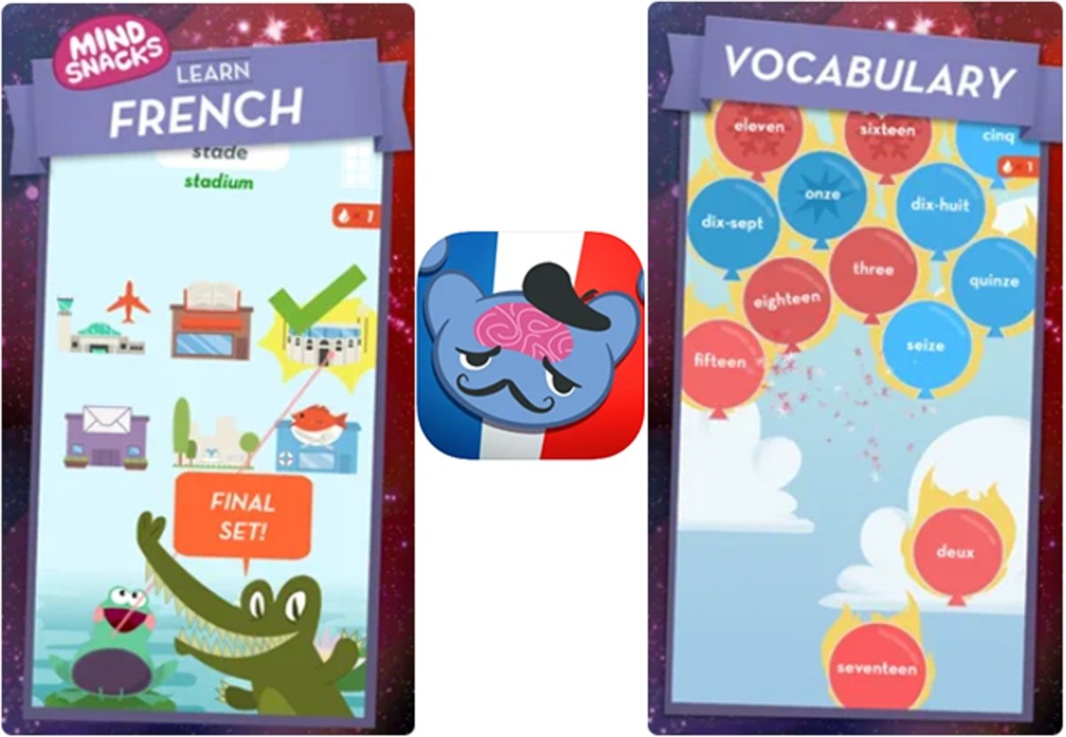 Belajar bahasa Prancis dengan MindSnacks: Belajar bahasa Prancis dengan aplikasi ini