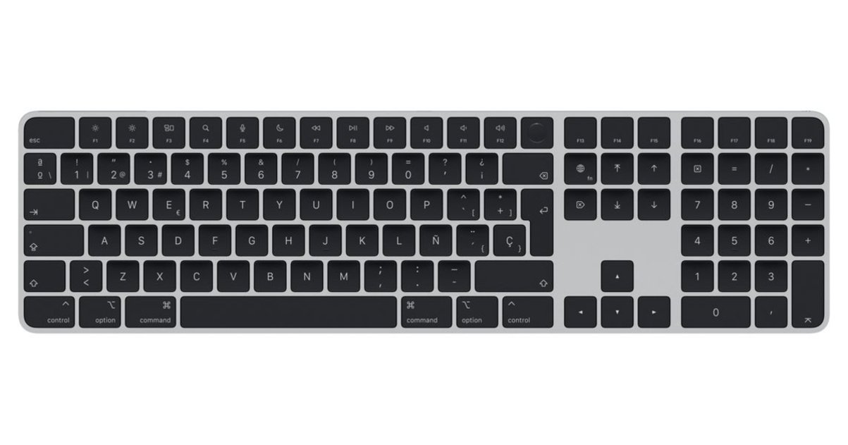 Magic Keyboard con Touch ID con teclas negras