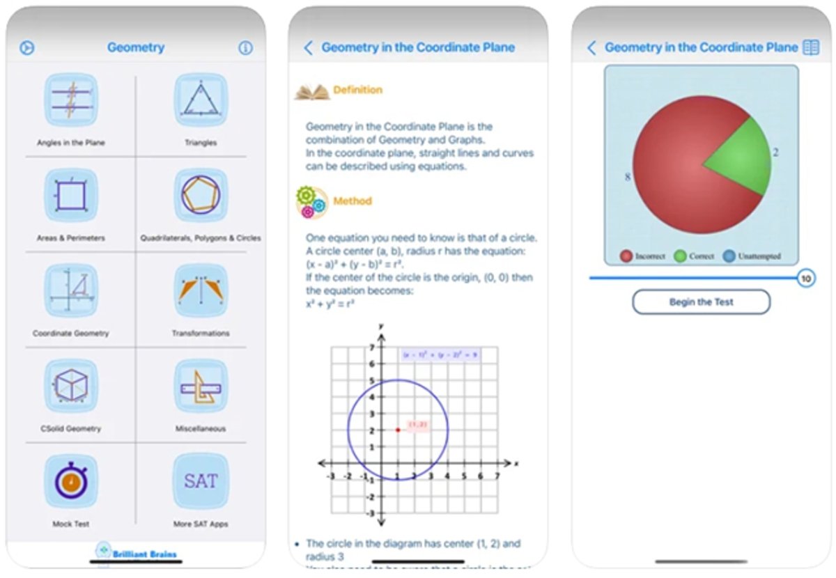 SAT Math Geometry Lite: Belajar Geometri dengan Tes Mock