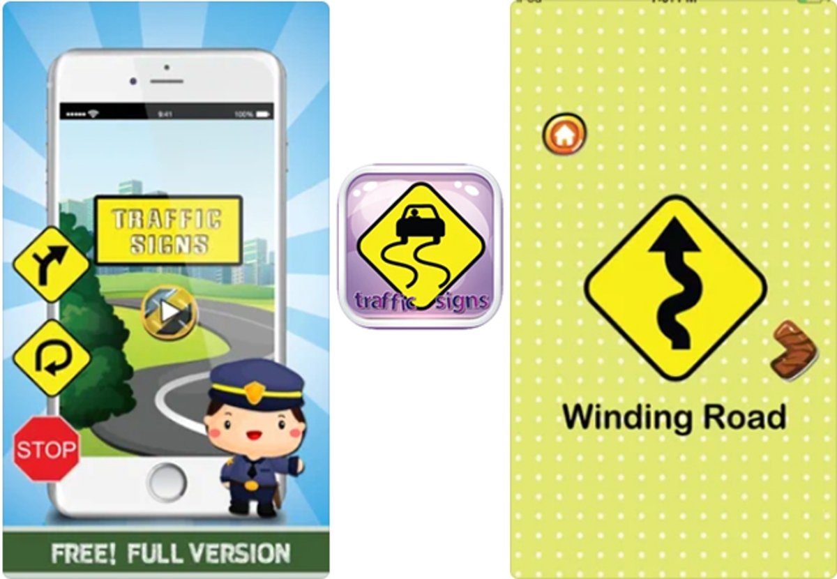 An app to learn basic traffic signs