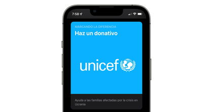Apple abre un fondo de ayuda a Ucrania en UNICEF. Así puedes colaborar Apple abre un fondo de ayuda a Ucrania en UNICEF. Así puedes colaborar