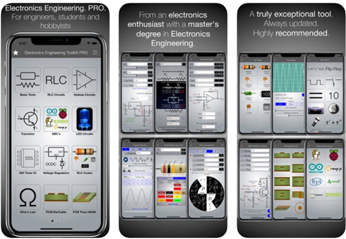 ‎EE ToolKit PRO: més de 160 aplicacions electròniques