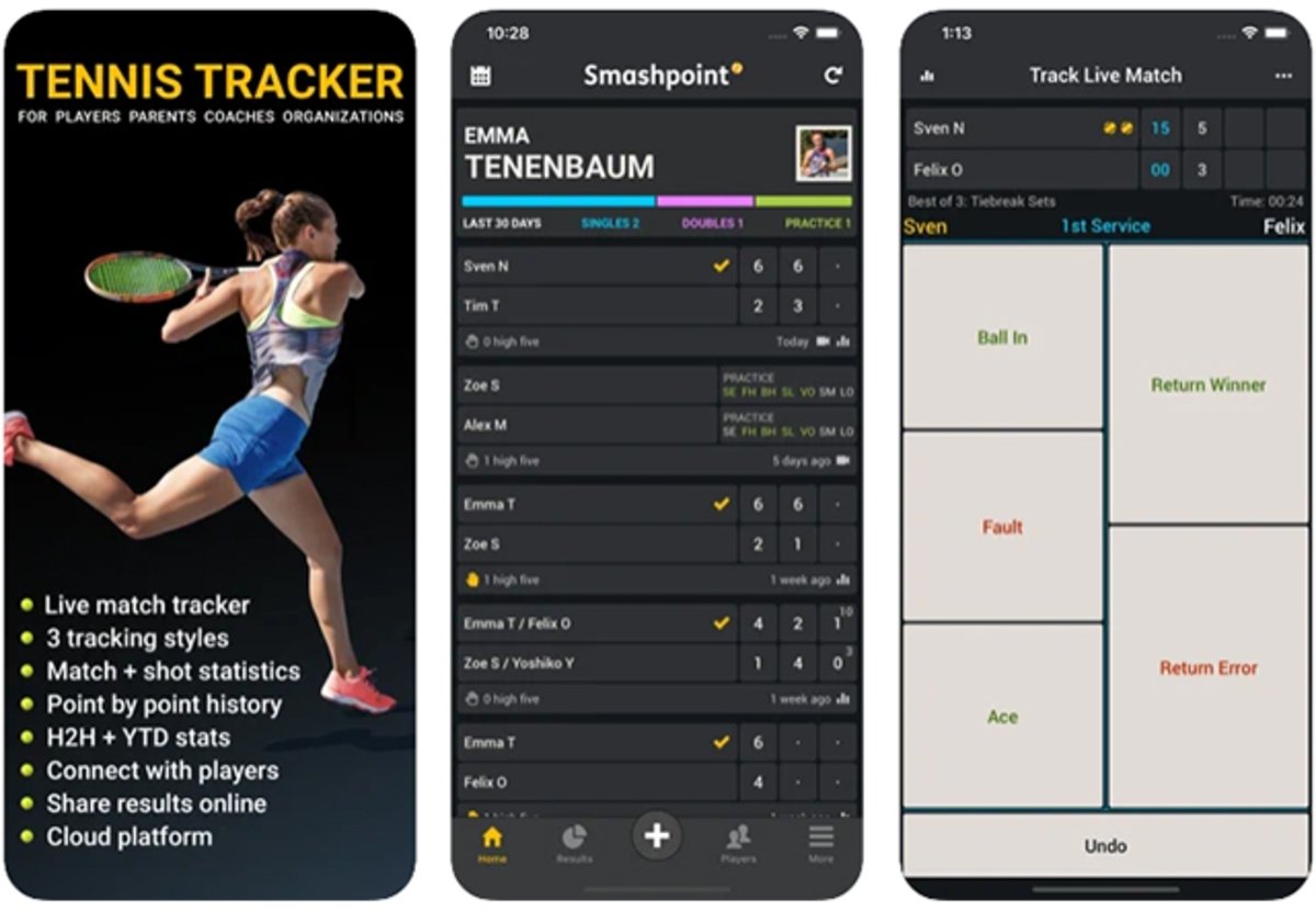 Smashpoint Tennis Tracker: puntajes y estadísticas en tiempo real