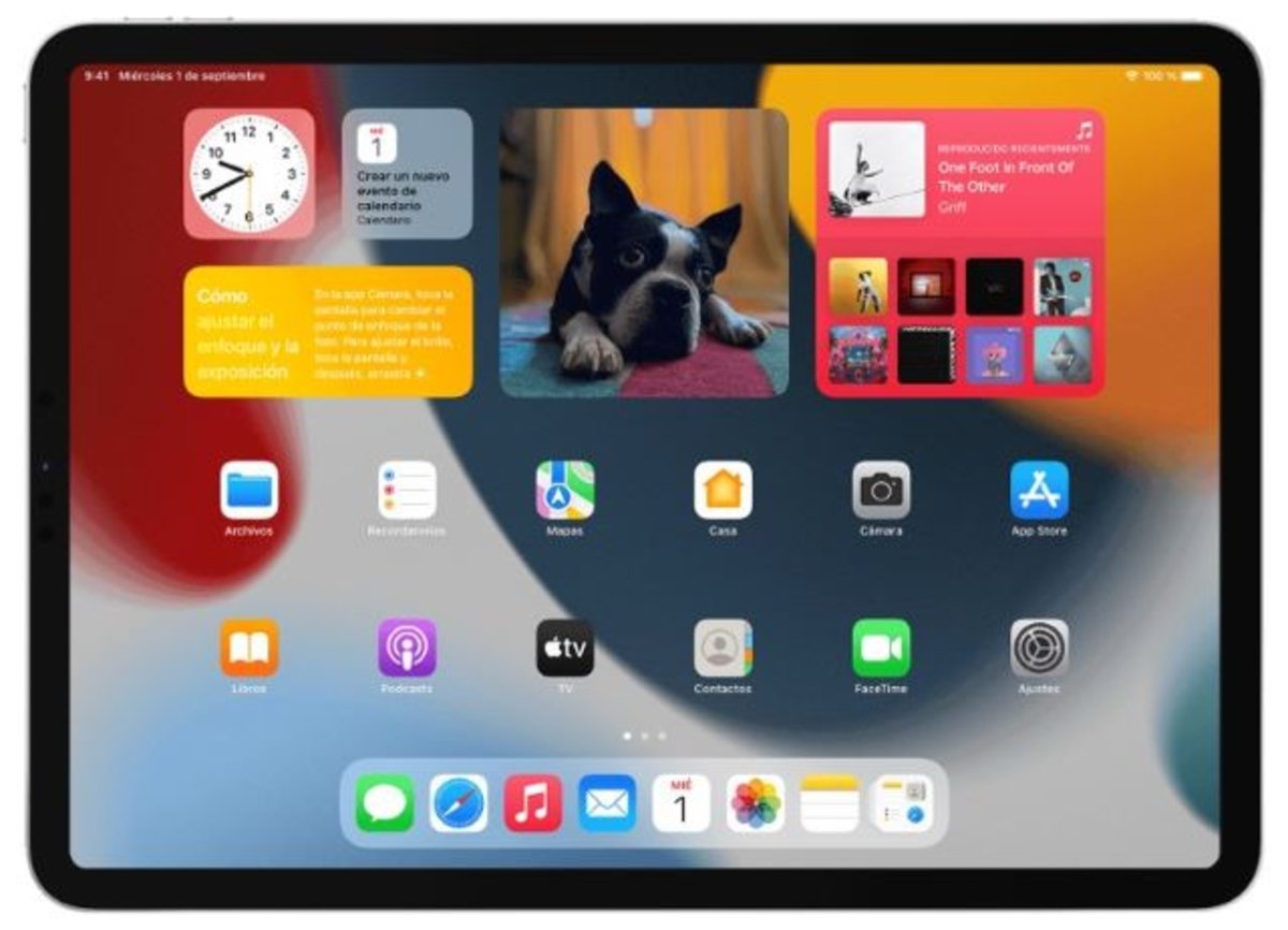 iPad Air 5 te da la posibilidad de utilizar widgets en cualquier página de la pantalla de inicio