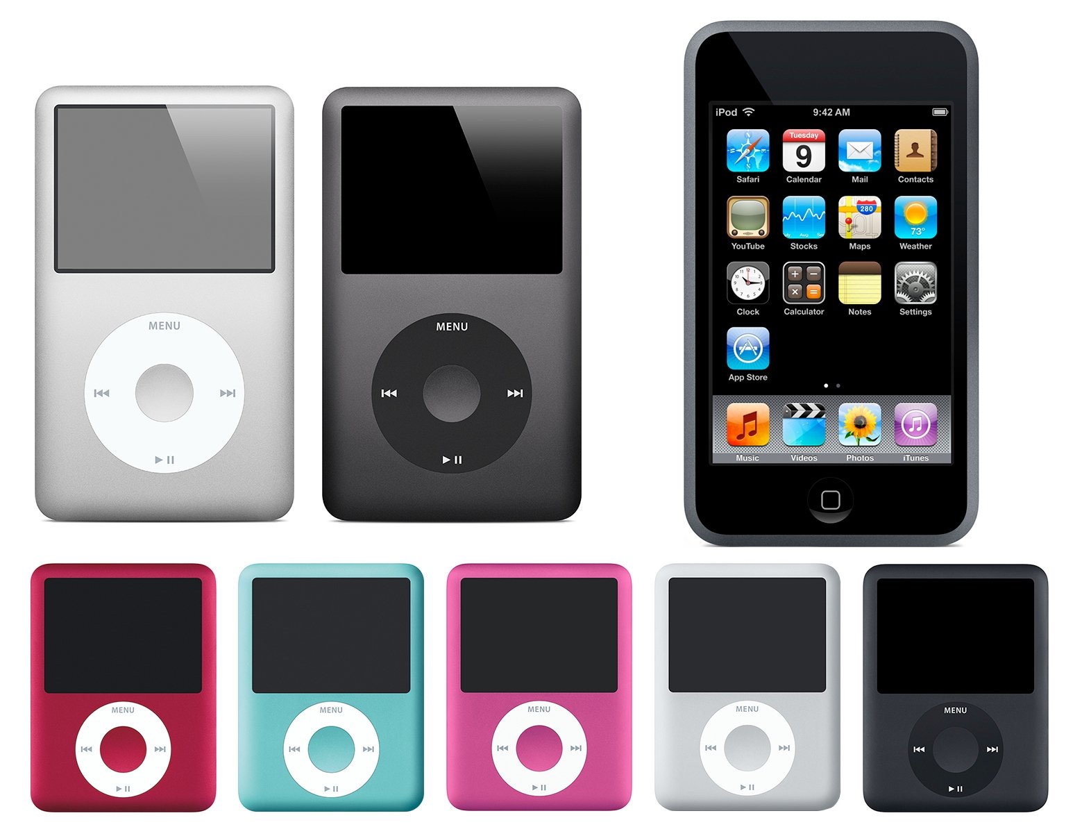 iPod 6, iPod nano 3 y iPod touch