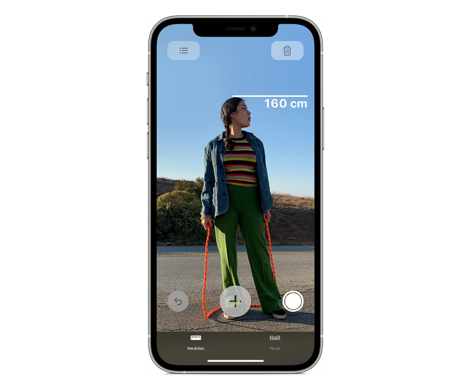 medir altura de una persona con el iPhone