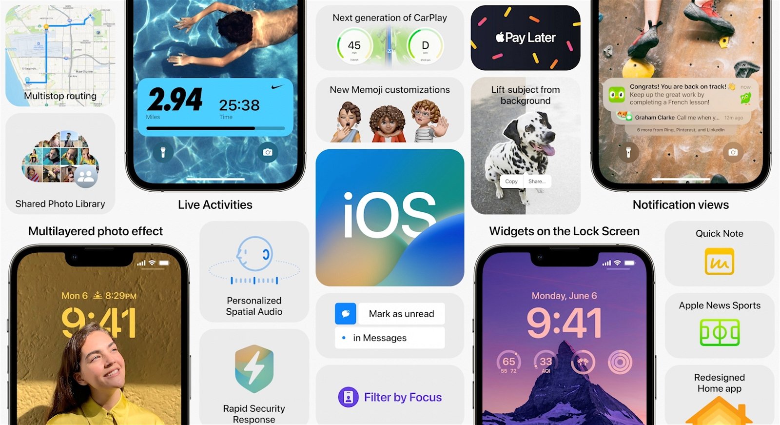 Todas las principales novedades de iOS 16