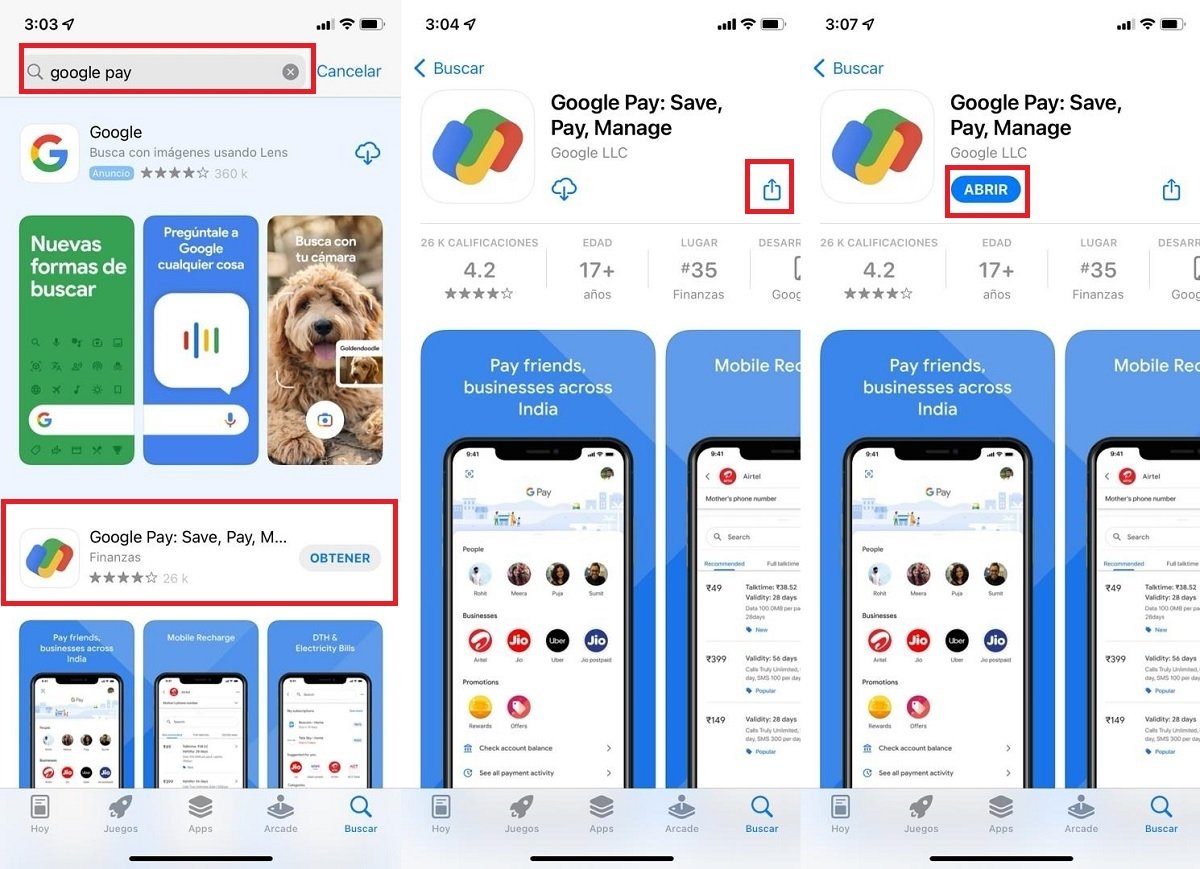 Como configurar Google Pay en tu iPhone paso 1