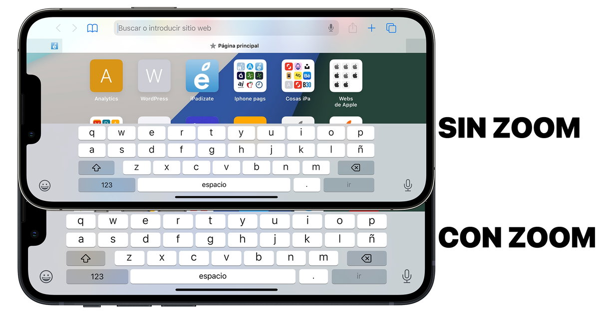 Cómo hacer el teclado del iPhone más grande