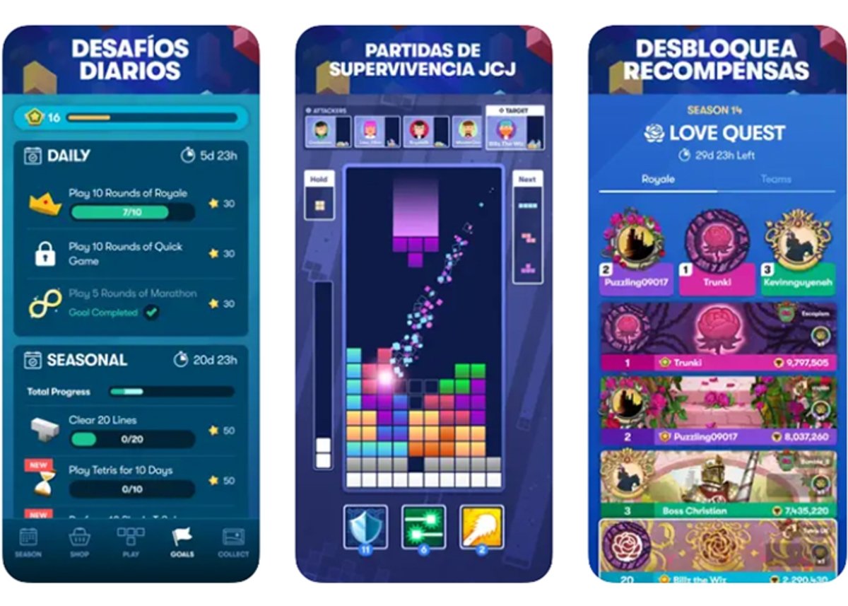 Tetris: desafíos diarios y partidas de supervivencia