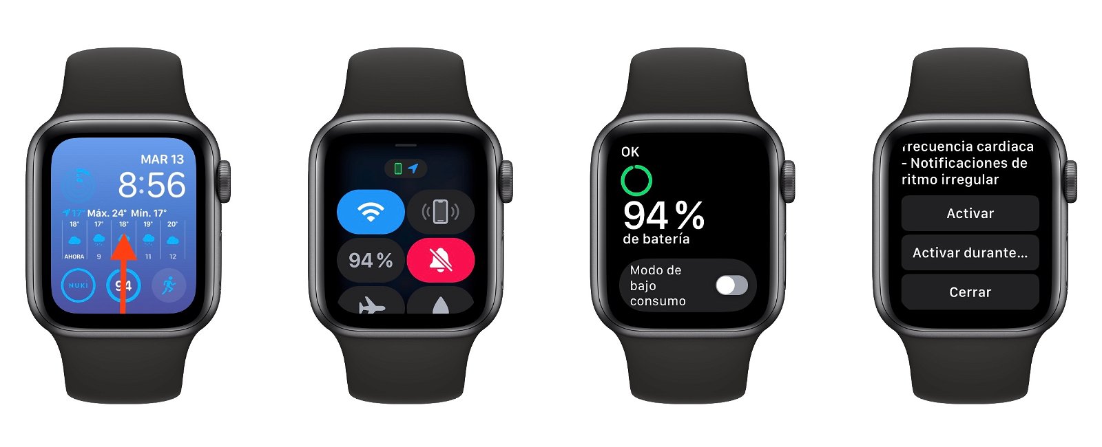 Modo bajo consumo Apple Watch