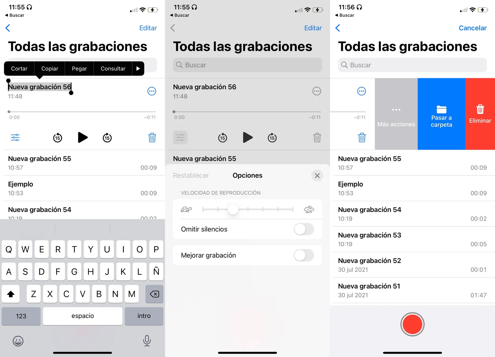 Notas de voz en iPhone