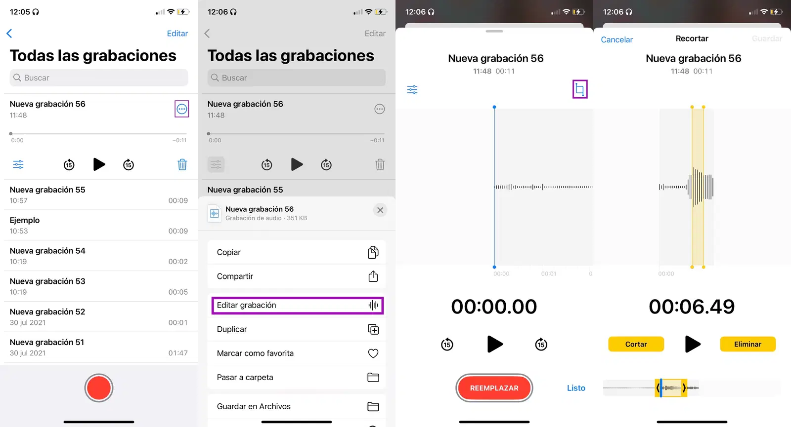 Notas de voz iOS