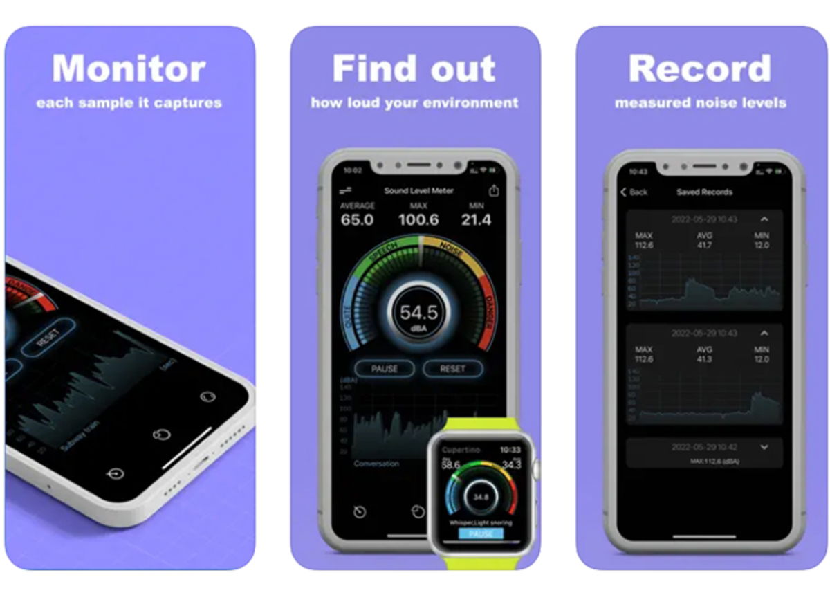 Apps to measure environmental noise level from iPhone Gadgetonus