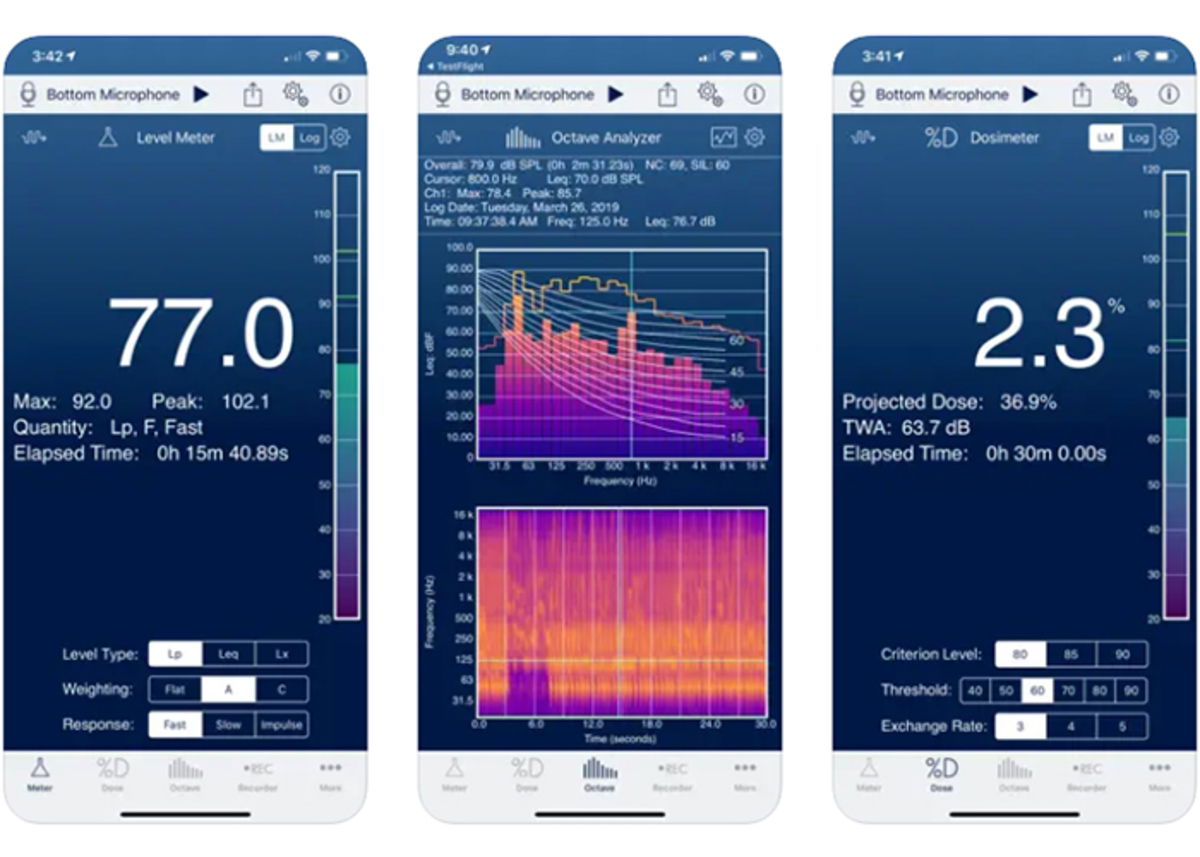 Apps to measure environmental noise level from iPhone Gadgetonus