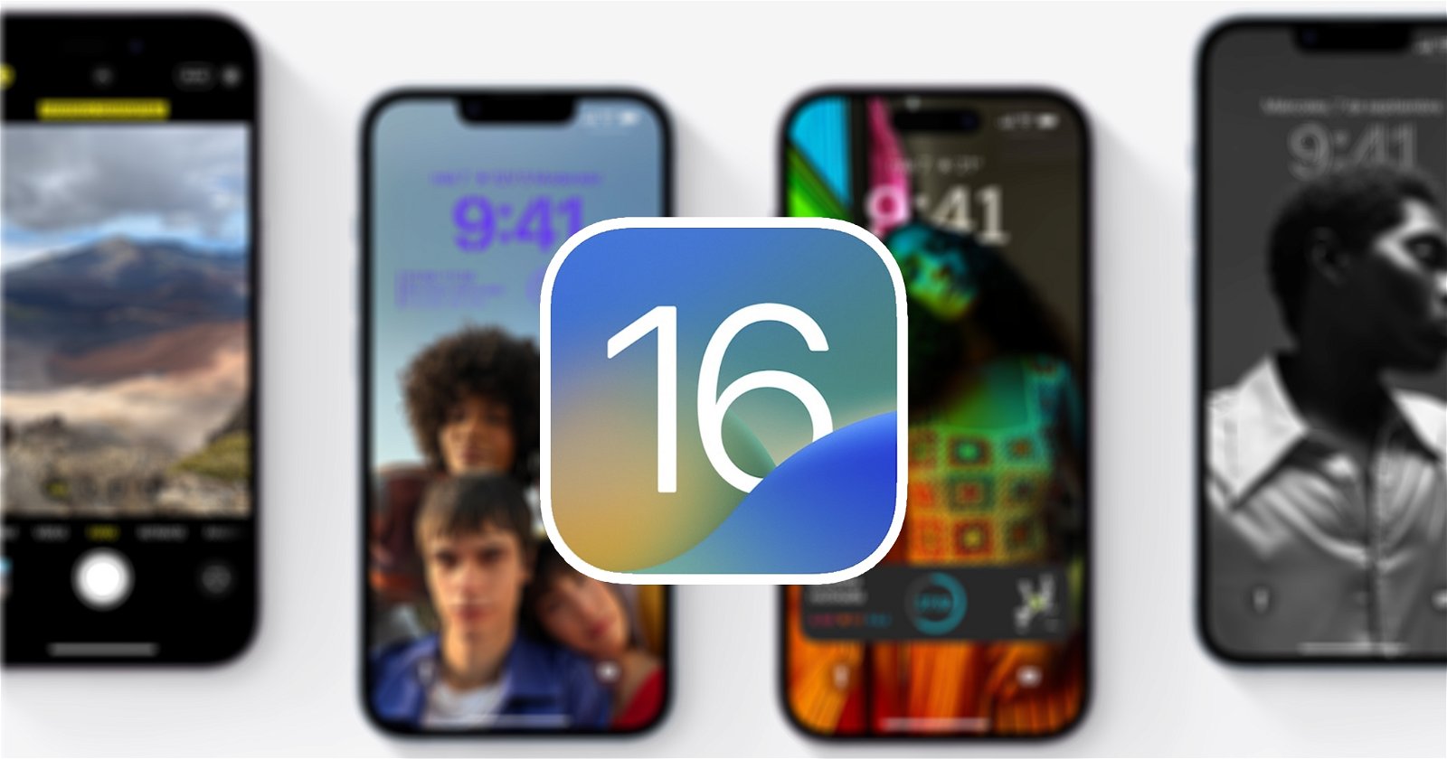 Icono de iOS 16 y varios iPhone