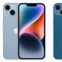 iPhone 14 vs iPhone 13 en azul