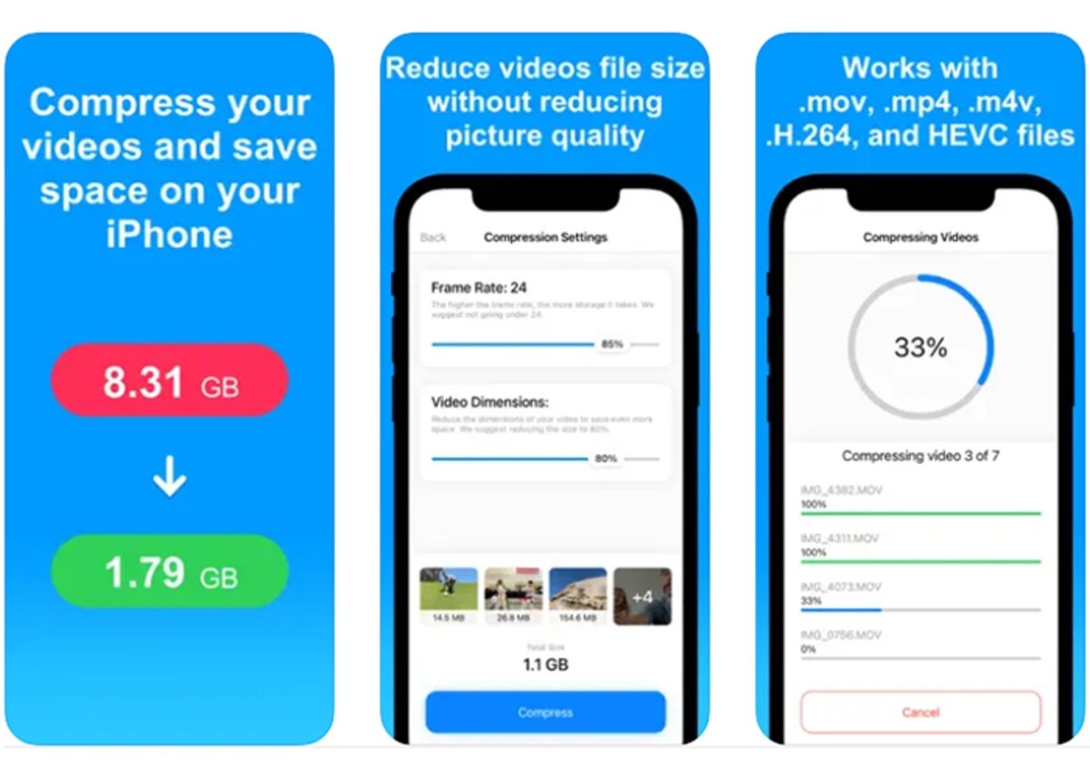 Compress Video: comprime tus vídeos y ahorra espacio en el móvil
