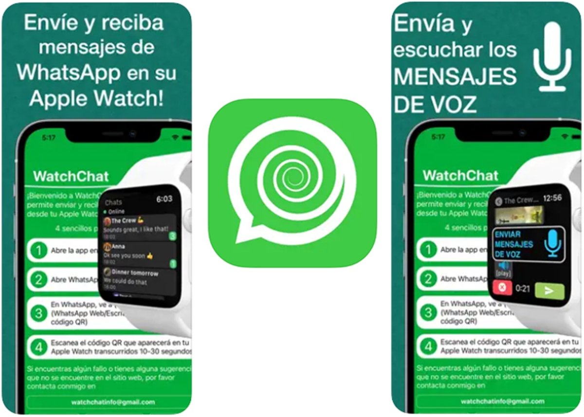 Envía y escucha mensajes de voz con WatchChat para WhatsApp 