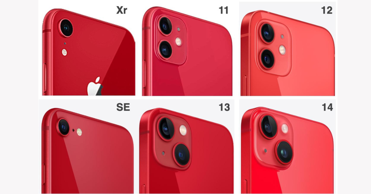 Así ha ido cambiando el color de los iPhone rojos