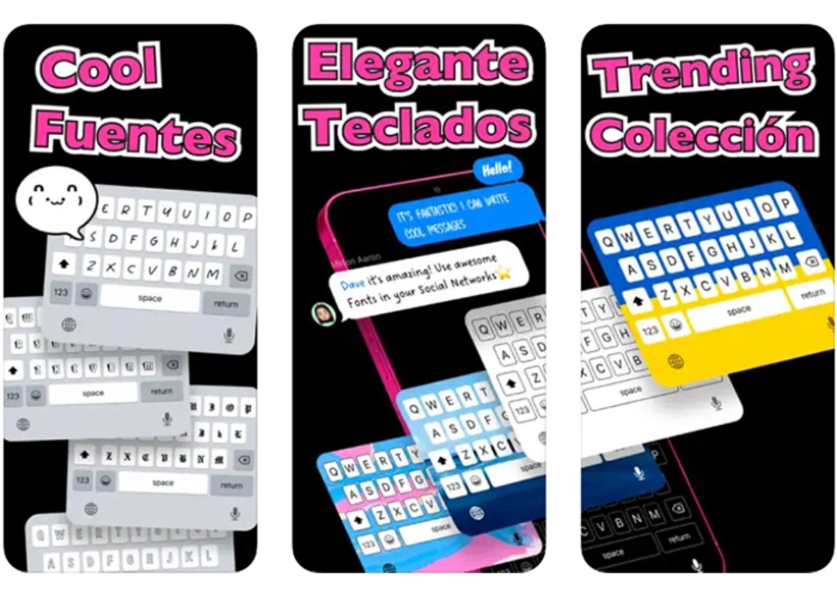 Fuentes de letras, colores y temas para teclados iPhone