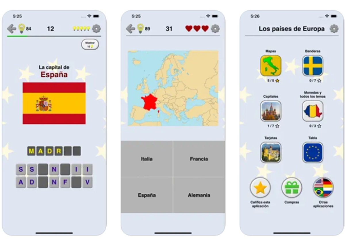 Todos los países de Europa: app ideal para aprender capitales, banderas, mapas e información