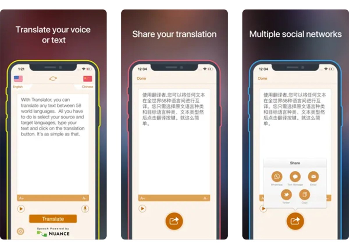 Un traductor de chino y japonés para iPhone sencillo