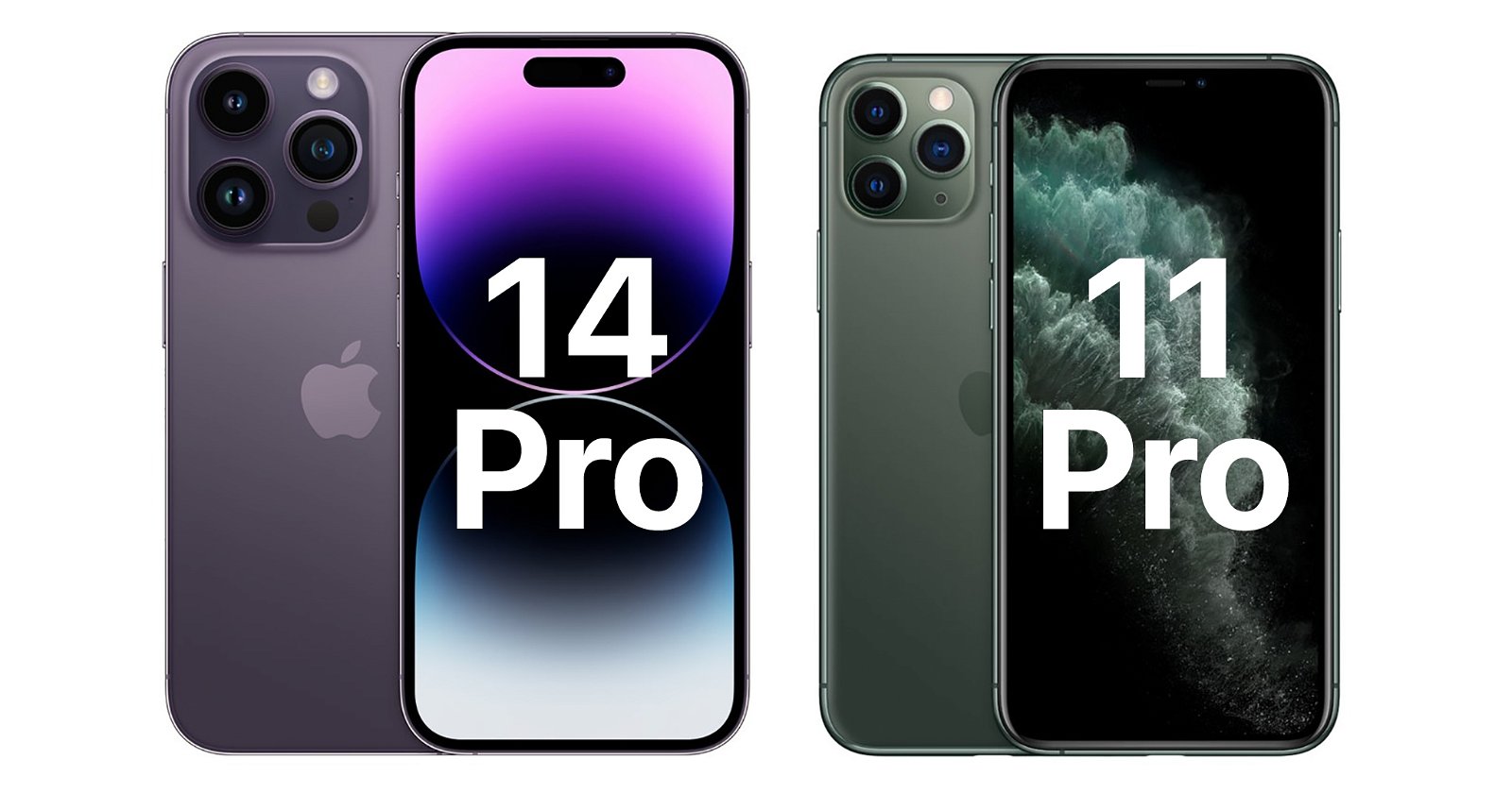 iPhone 14 Pro y iPhone 11 Pro