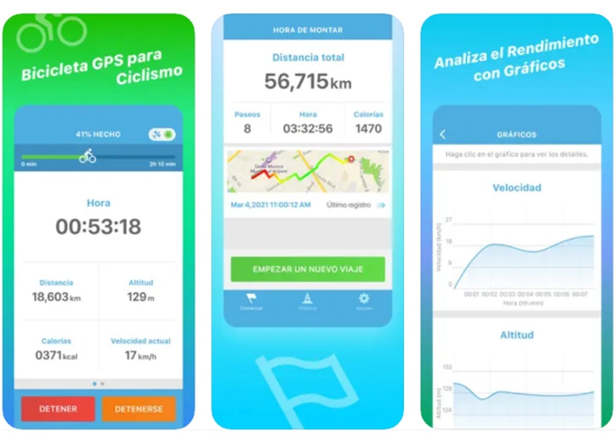 Bicicleta GPS para Ciclismo : una app para rastrear y registrar sus actividades en bici