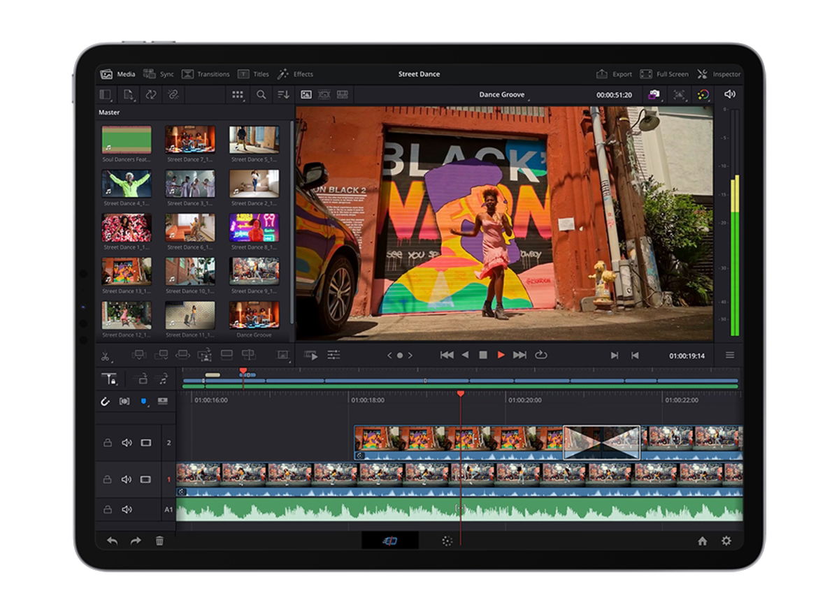 DaVinci Resolve en iPad