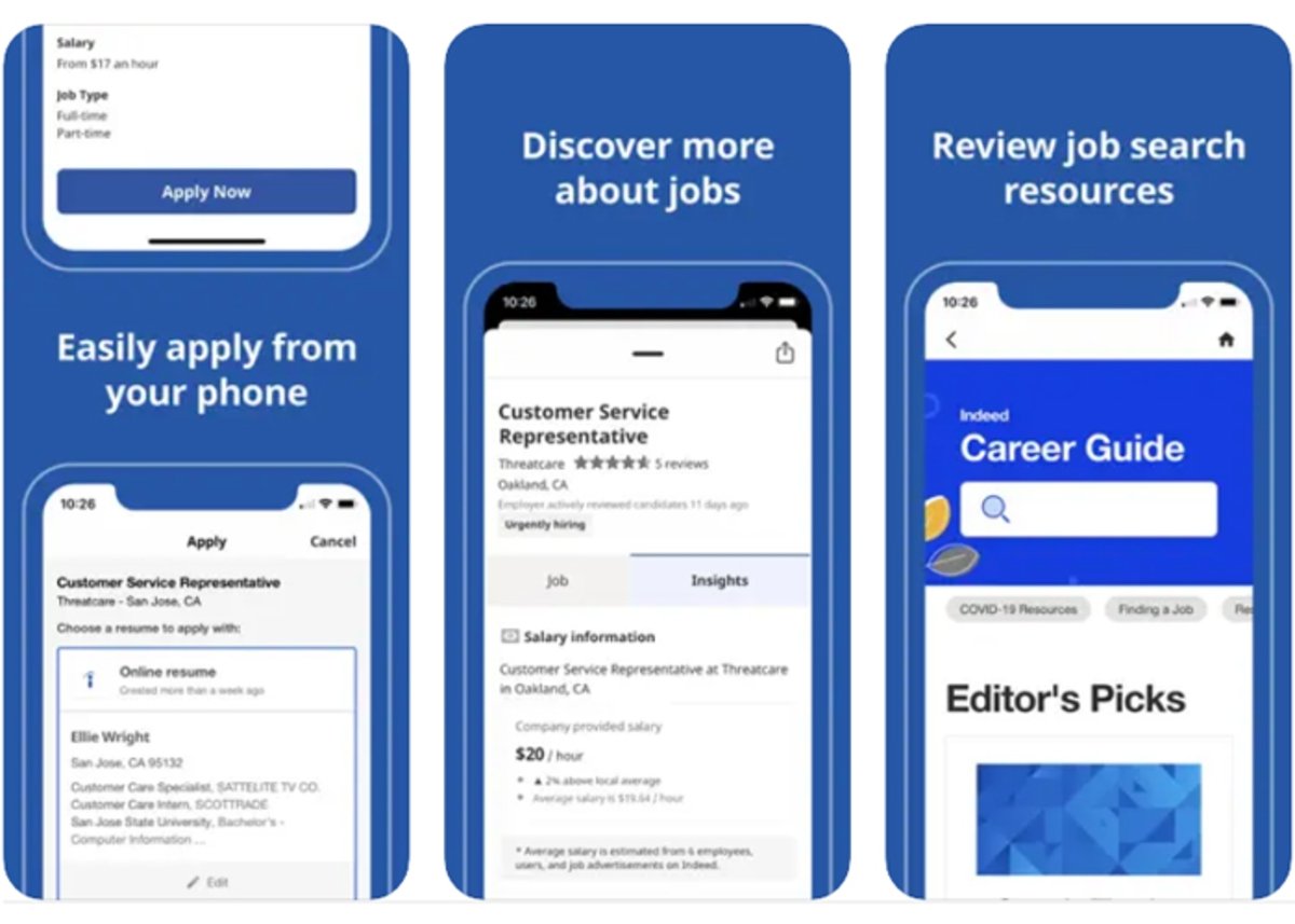 Indeed: Una app para buscar y buscar todo tipo de trabajos