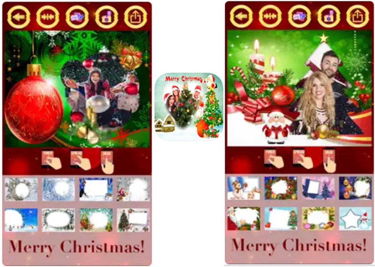 Variedad de marcos y diseños navideños