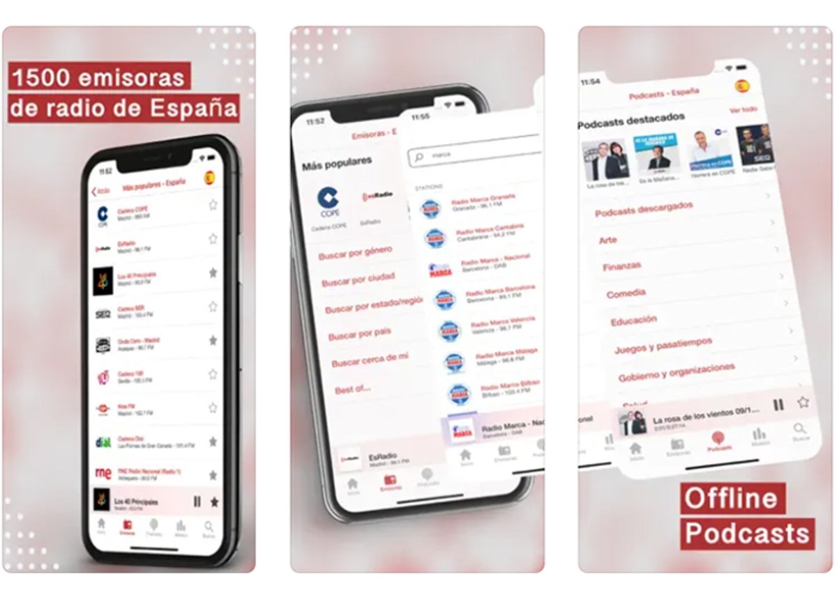 Radio iPhone: 1500 emisoras de radio de España