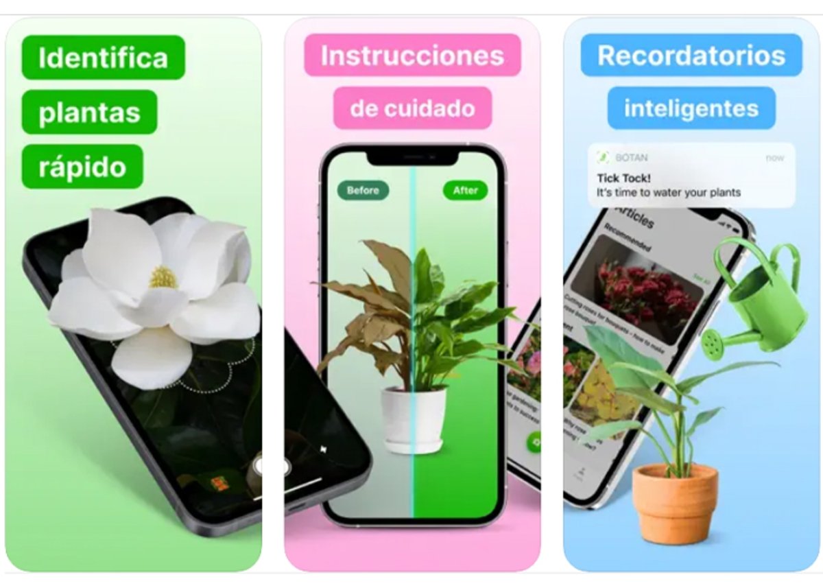 Recibe instrucciones de cuidado con Reconocer Plantas App