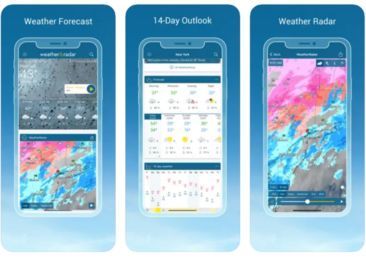 Weather & Radar: previsiones meteorológicas precisas