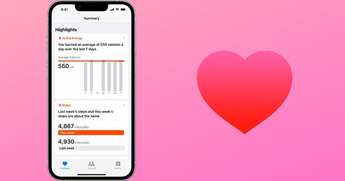 App Salud en el iPhone