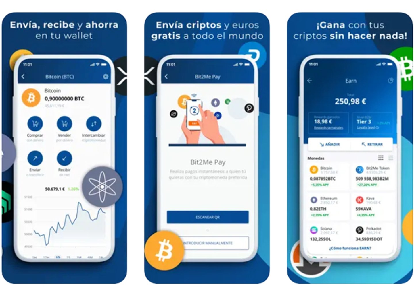 ¡Compra criptomonedas con facilidad y seguridad con Bit2Me! La mejor app en español para invertir en el futuro digital